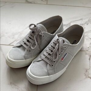 Superga Light Gray Canvas Shoes